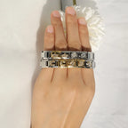 Golden Horseshoe with CZ - Gold Charm