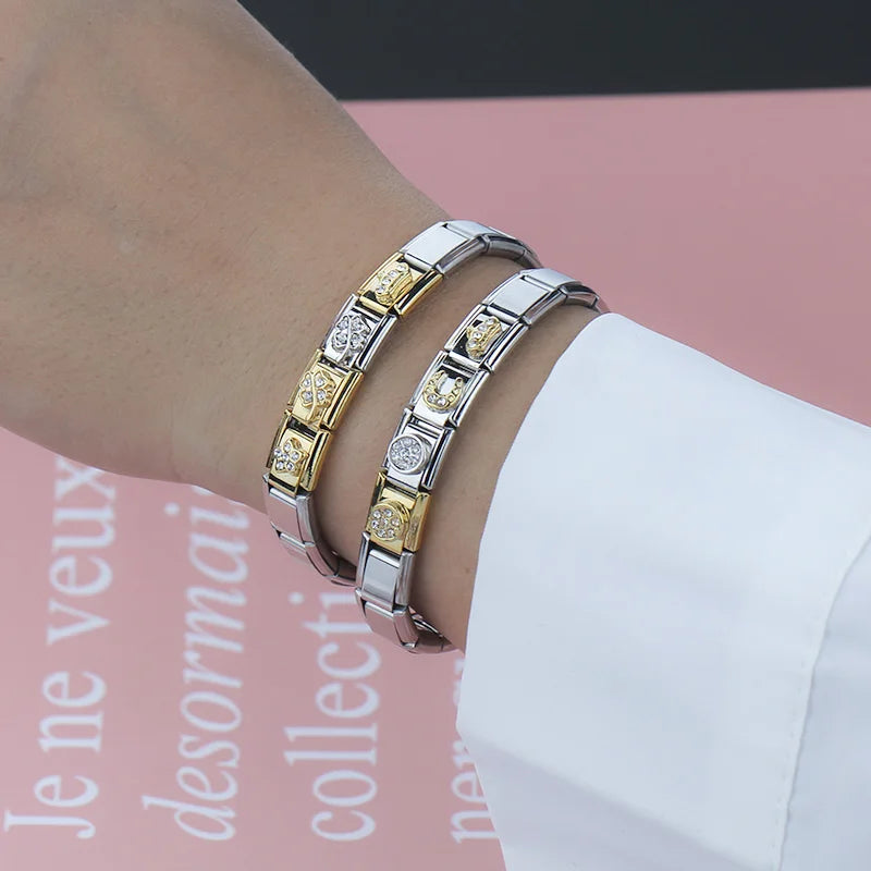 Golden Crown with CZ - Gold Charm