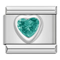Teal Shiny Romantic Heart