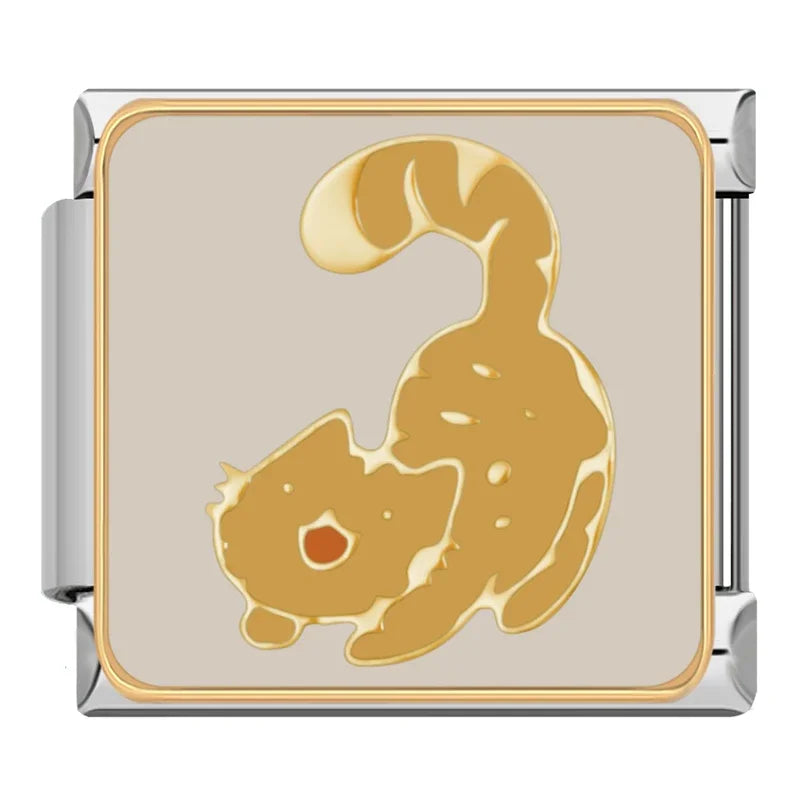 Yellow Cat Stretching