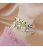Silver Sun with Baby Pink Resin Gem - Silver Pendant Charm