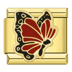 Red Butterfly - Gold Charm