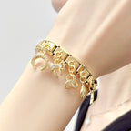 Sparkling Trinity Loop - Gold Pendant Charm