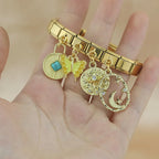 Fortune Circle – Gold Pendant Charm