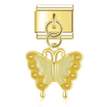 Yellow Butterfly Dream – Gold Pendant Charm