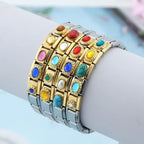 Royal Topaz Resin Charm - Silver & Gold Charm