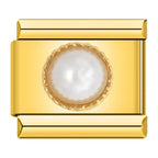 Royal Pearl Resin -Gold Charm
