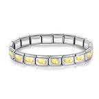 Classic Italian Bracelet with Double Heart