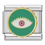 Green Round Eye Charm
