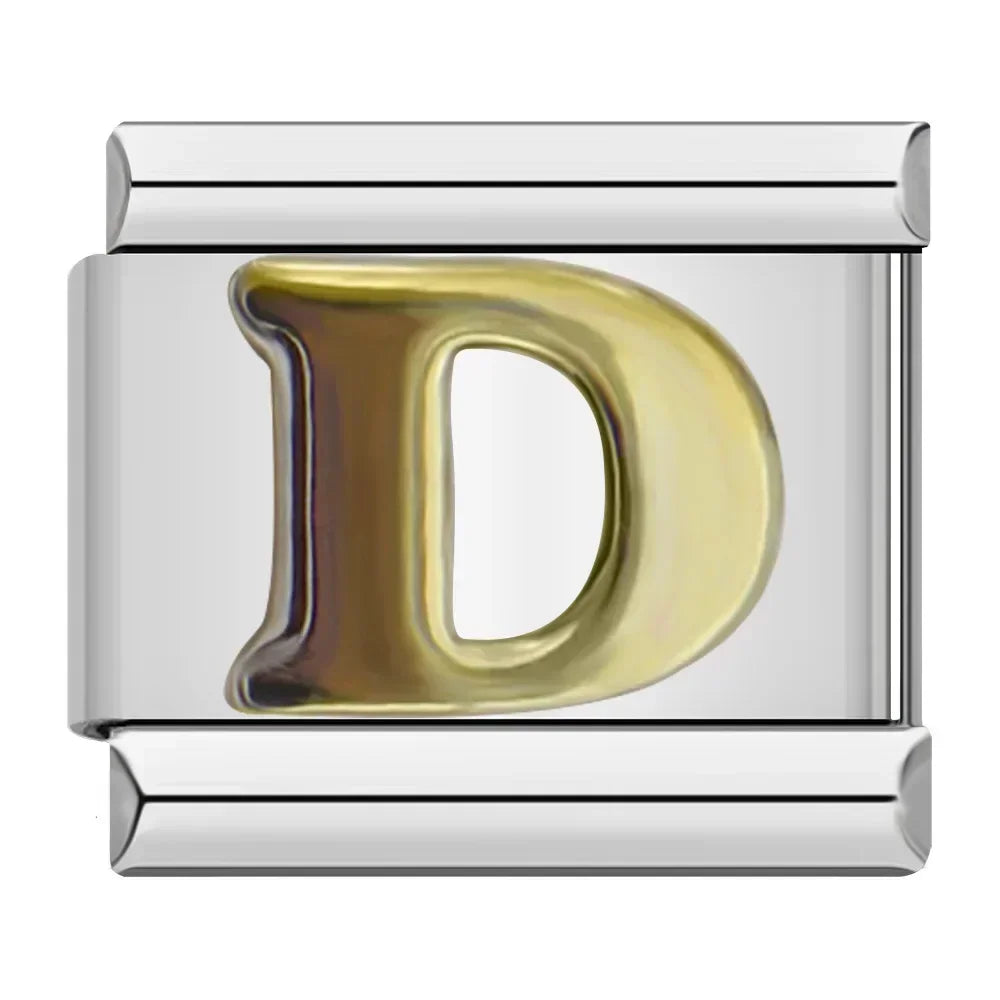 Golden letter D