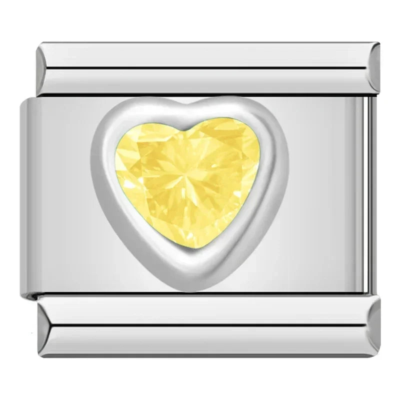 Yellow Shiny Romantic Heart