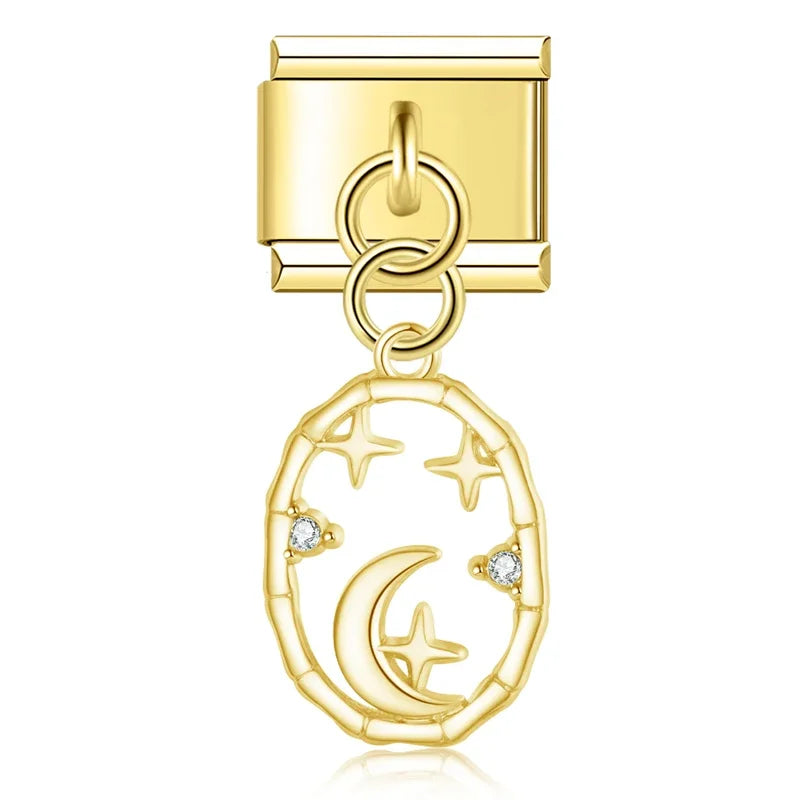 Lunar Whisper – Gold Pendant Charm