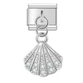 Sparkling Seashell with CZ
