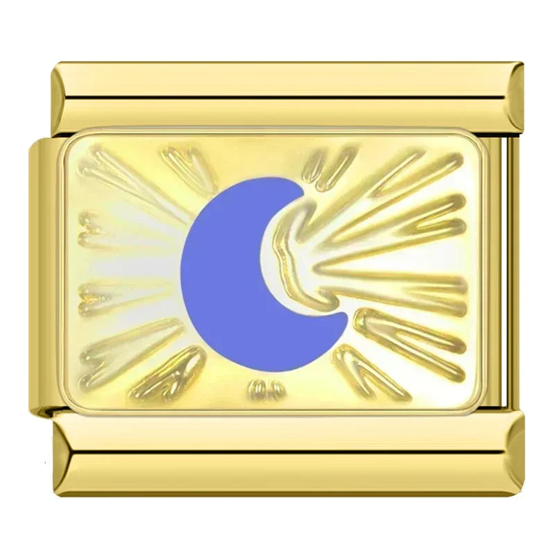 Brilliant Blue Crescent Moon