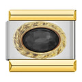 Royal Onyx Resin Charm - Silver & Gold Charm