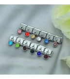 June Birthstone with CZ - Silver Pendant Charm