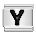 Black Letter Y - Silver Charm