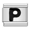 Black Letter P - Silver Charm