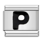 Black Letter P - Silver Charm