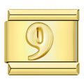 Golden Number 9 - Gold Charm