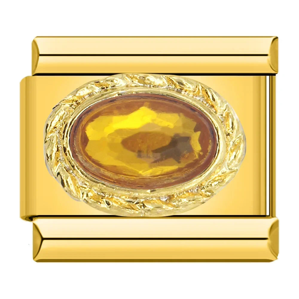 Royal Topaz Resin - Gold Charm