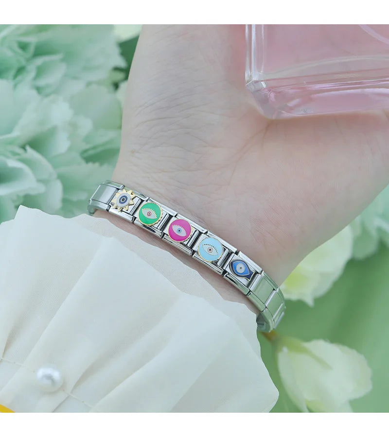 Magenta Round Eye Charm