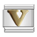 Golden letter V