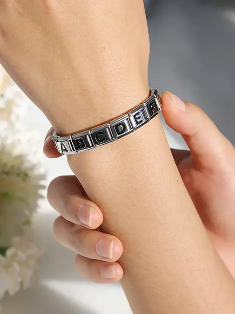 Black Letter Q - Silver Charm