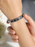 Black Letter D - Silver Charm
