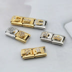 Golden Horseshoe with CZ - Silver Charm