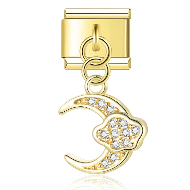 Crescent Moon and Cloud with CZ