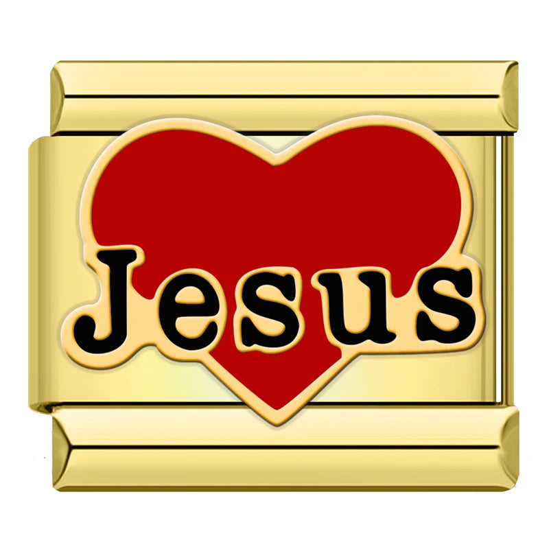 Loves Jesus - Gold Charm
