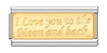 I Love you to the Moon and back - Silver Bar Charm