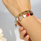 White Heart - Gold Pendant Charm