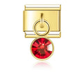 August Birthstone with CZ - Gold Pendant Charm