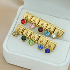 October Birthstone with CZ - Gold Pendant Charm