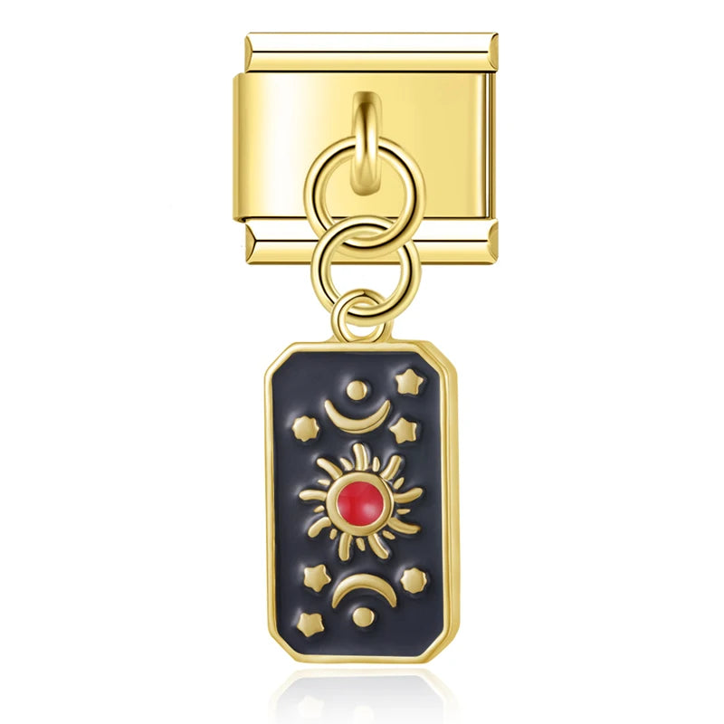 Solar Core – Gold Pendant Charm