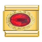 Royal Garnet Resin - Gold Charm