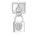 Love Lock with White Stone