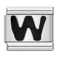 Black Letter W - Silver Charm