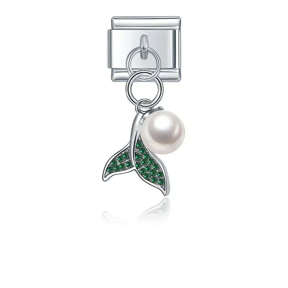 Emerald Mermaid Tail and Pearl