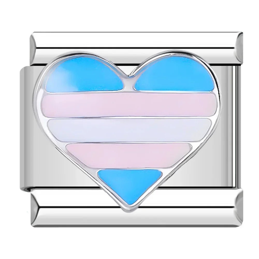 Cute Colored Striped Heart