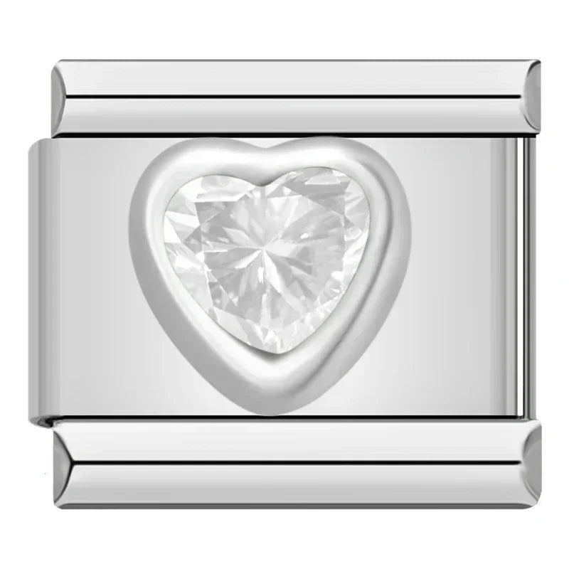 White Shiny Romantic Heart