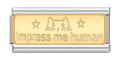 Impress me human - Silver Bar Charm