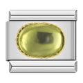 Elegant Olive Resin - Silver Charm