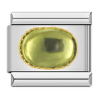 Elegant Olive Resin - Silver Charm