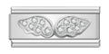Wings with CZ - Silver Bar Charm