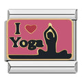 I Love Yoga - Silver Charm