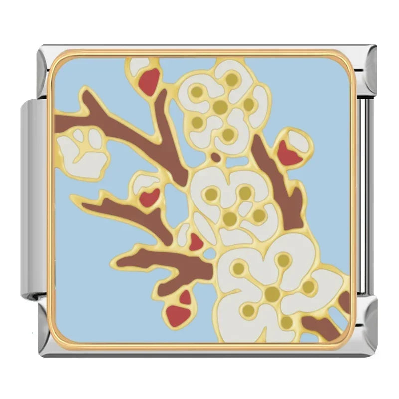 White Apricot Blossom Charm