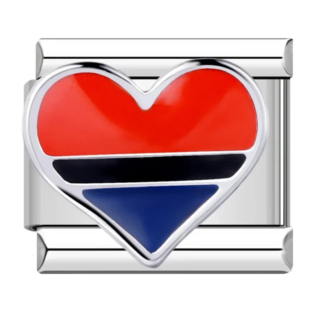 Colored Striped Heart